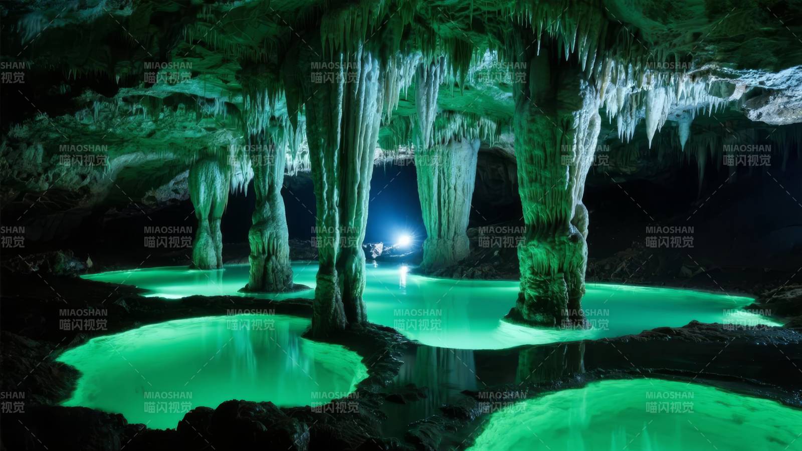 荧光洞穴奇景图片