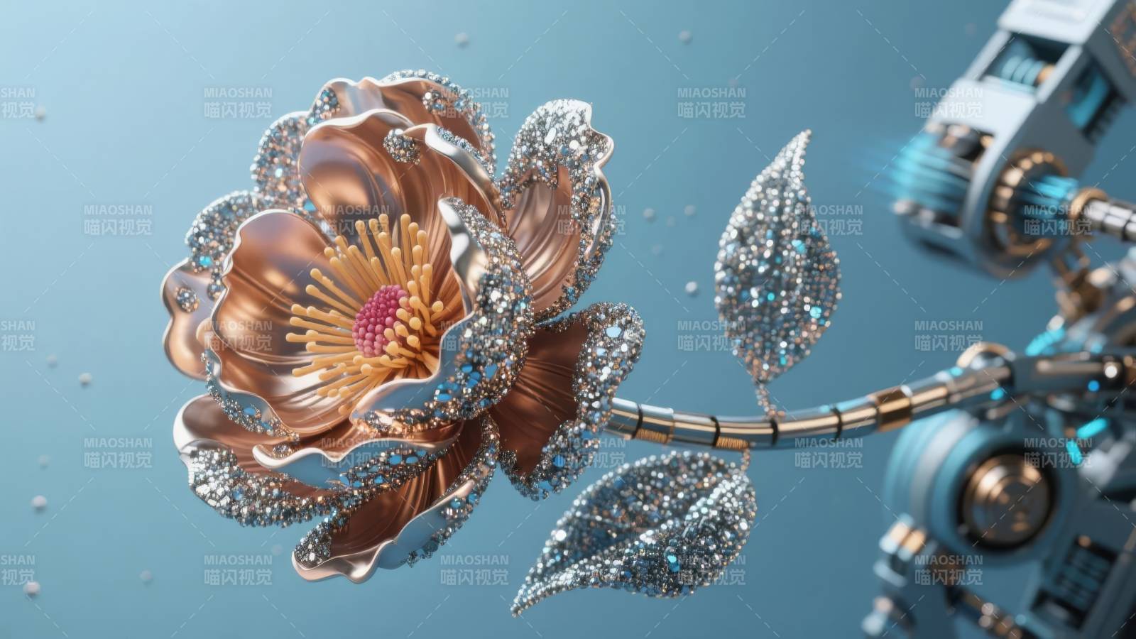 机械花绽放图片