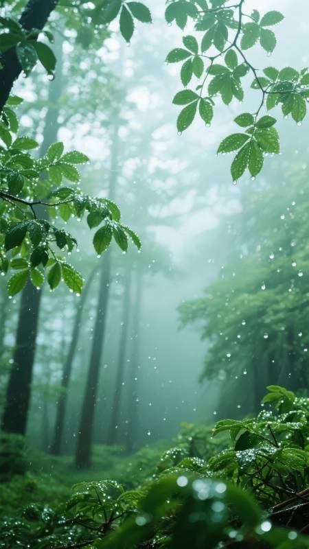 雨林晨雾图片