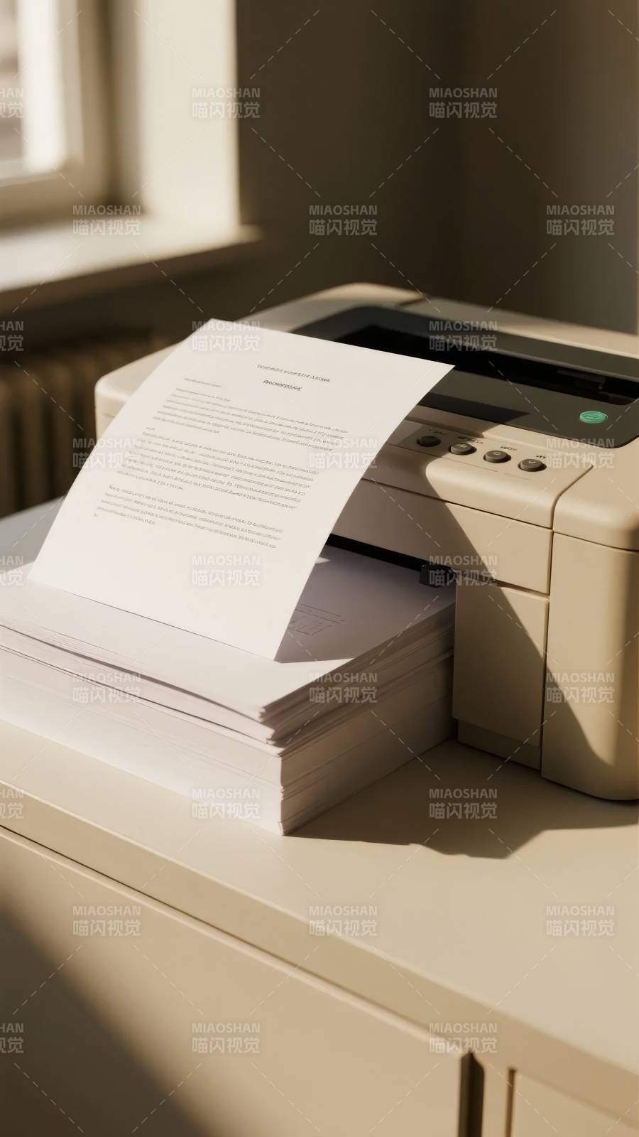 打印机输出文件的场景图片