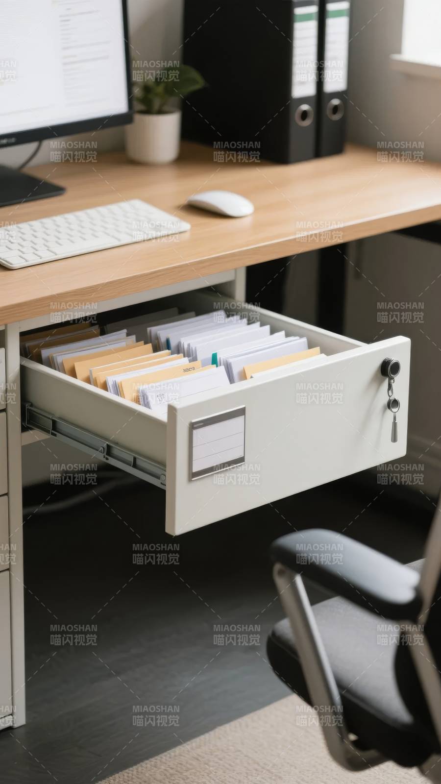 办公桌下的文件抽屉图片