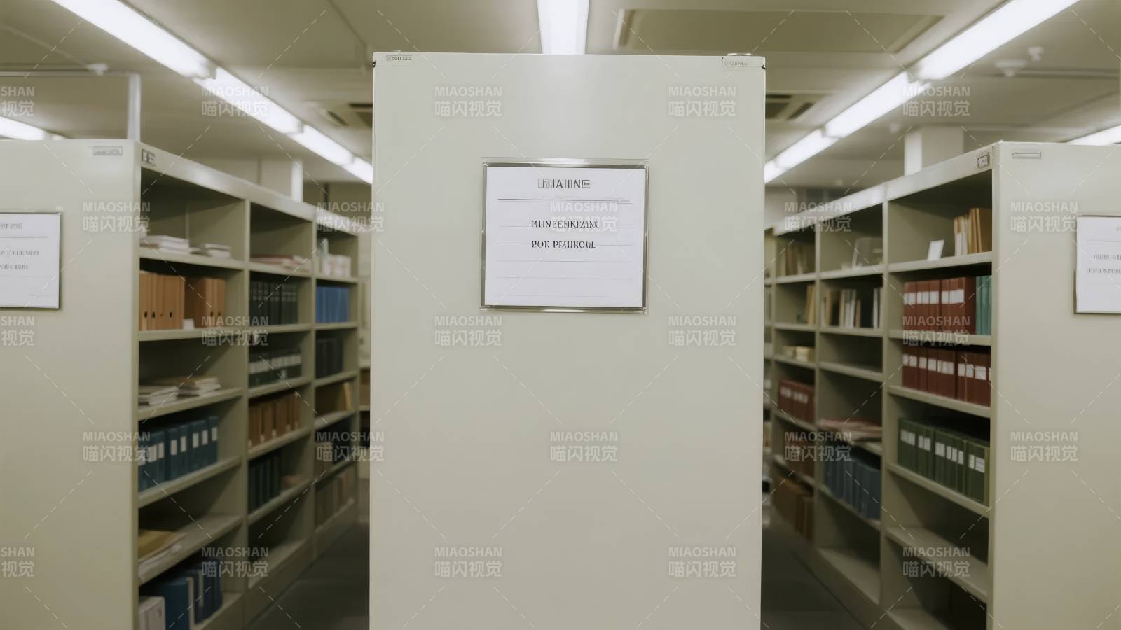 图书馆内部书架与隔板图片