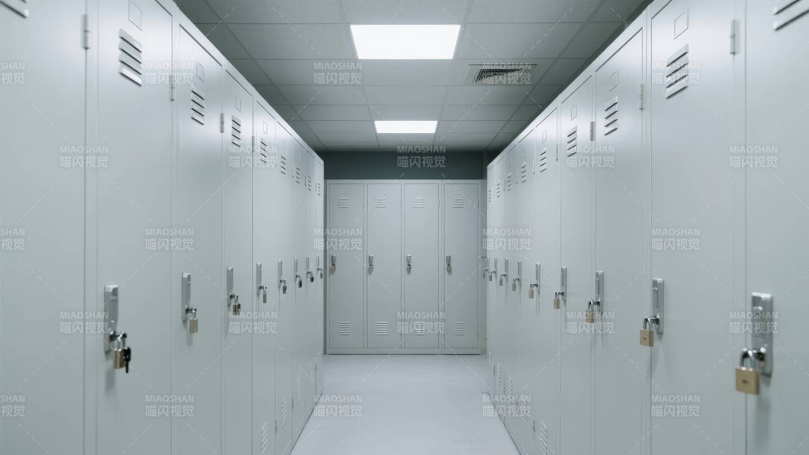 现代化白色储物柜走廊图片