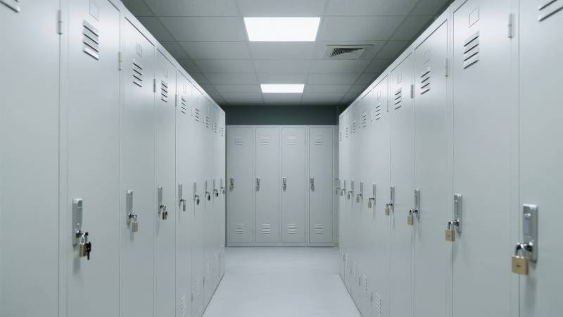 现代化白色储物柜走廊图片