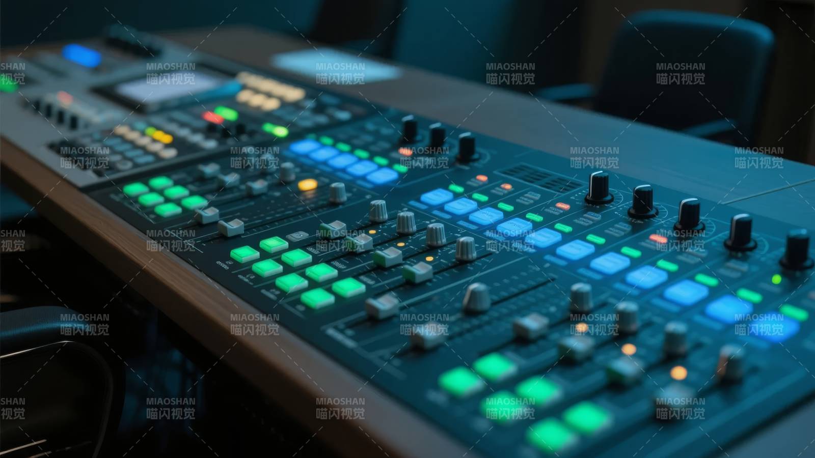 专业音频混音控制台图片