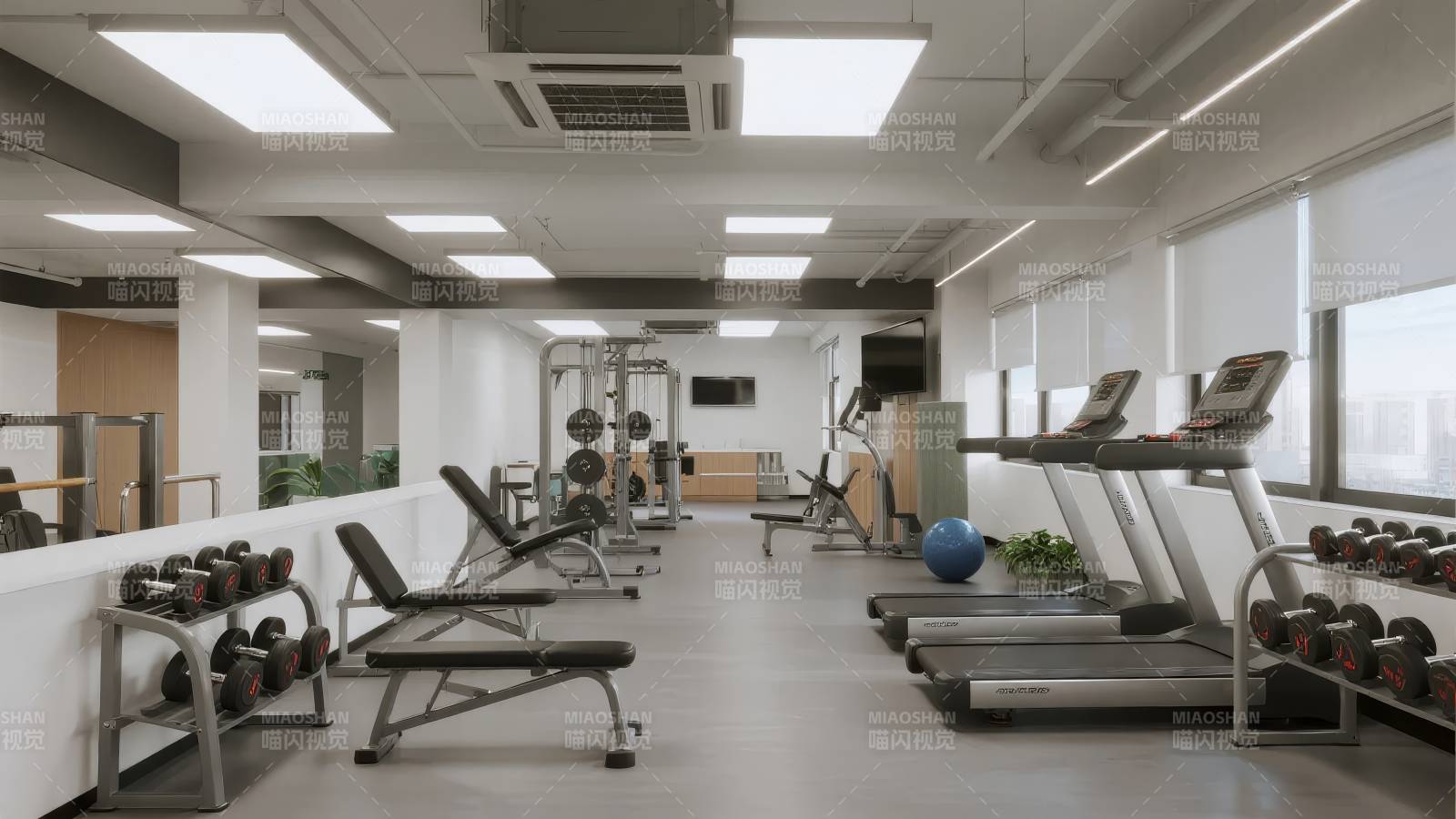 现代健身房内部环境图片