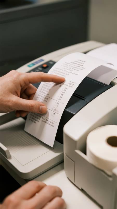手操作打印机打印纸条图片
