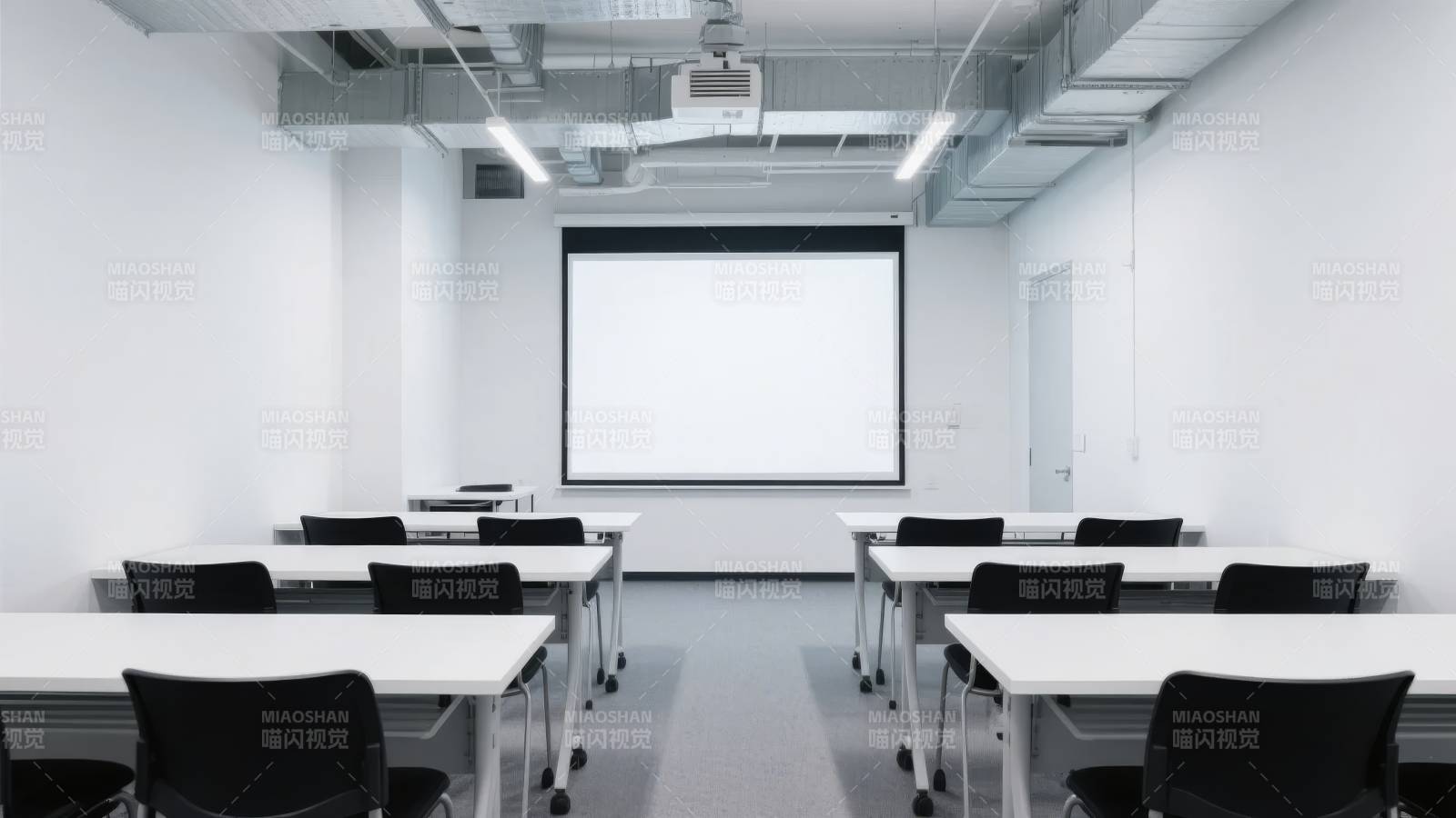 现代简约教室图片