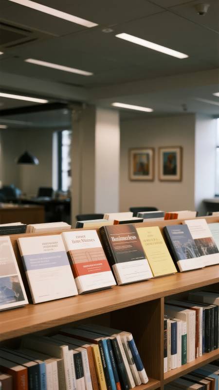 书架上的静谧阅读角图片