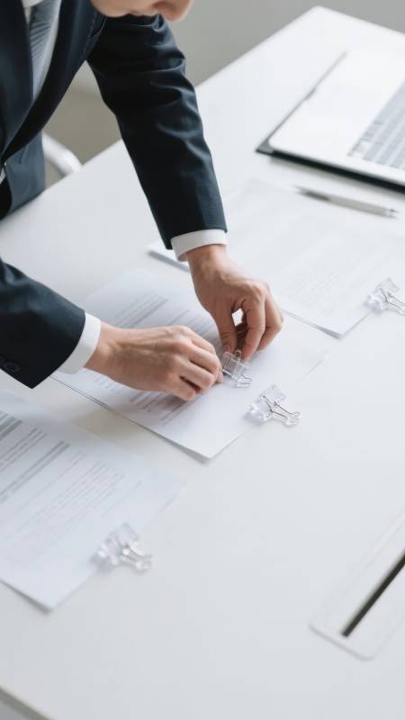 商务人士整理文件图片