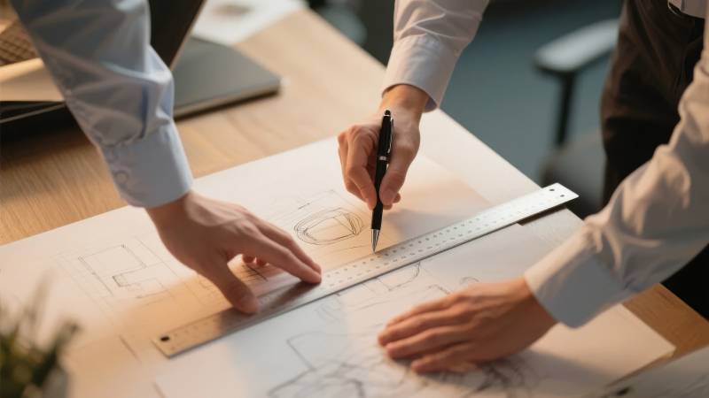 工程师协作绘图图片