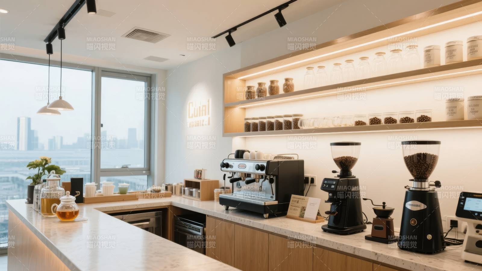 现代咖啡馆一角图片