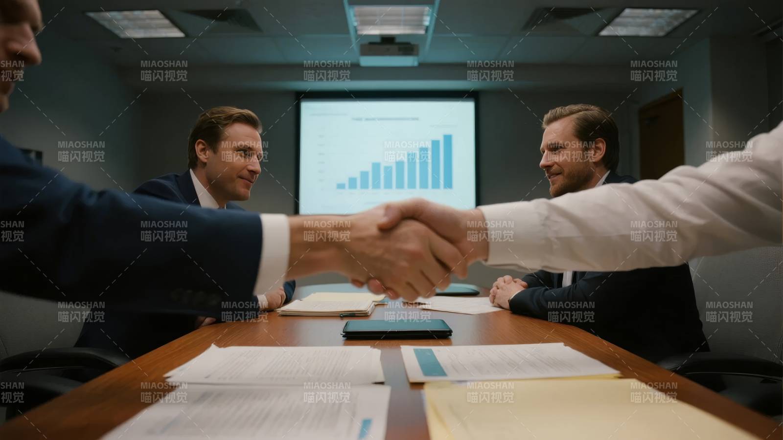 商务握手合作成功图片