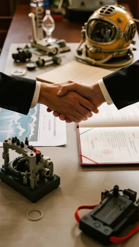 握手签约 科技见证图片