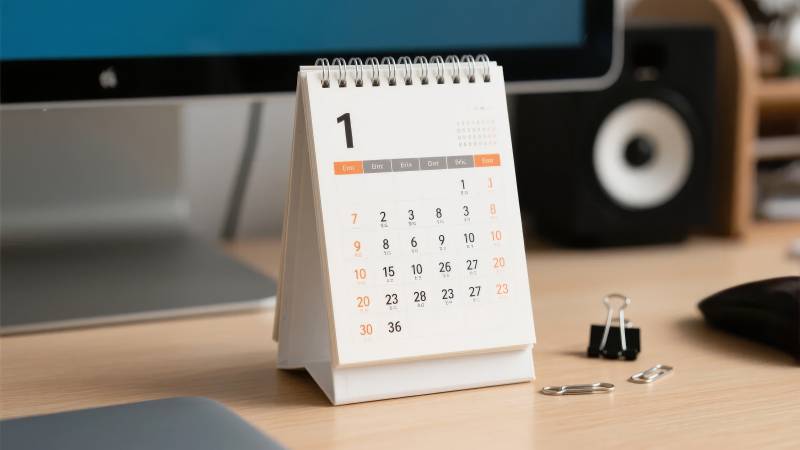 桌面日历一角图片