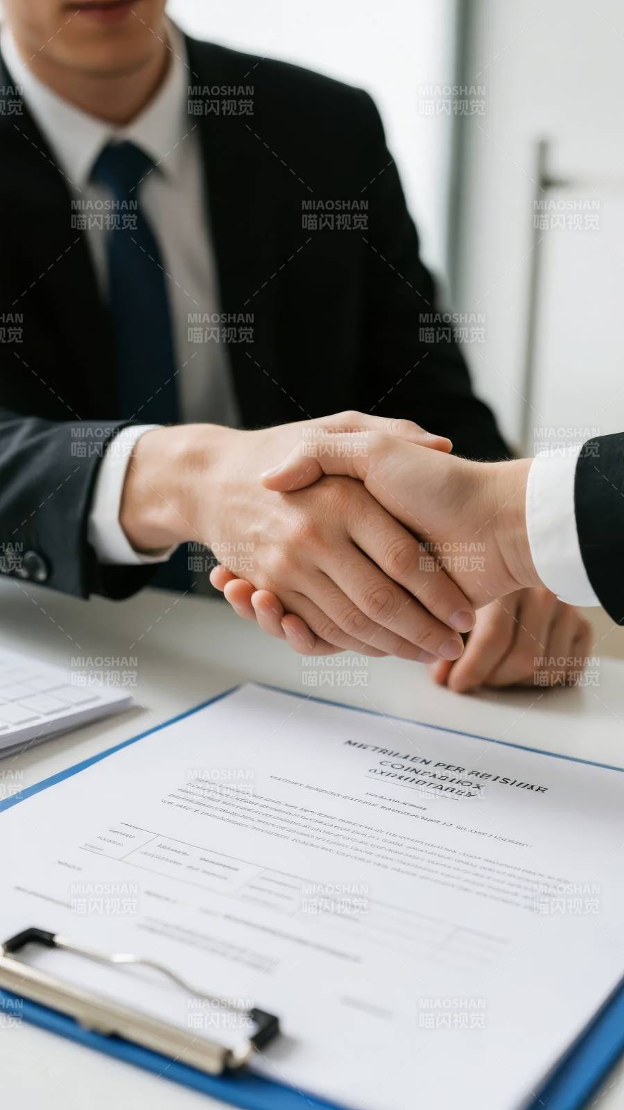 签约握手瞬间图片