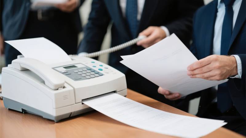 办公传真传文件图片