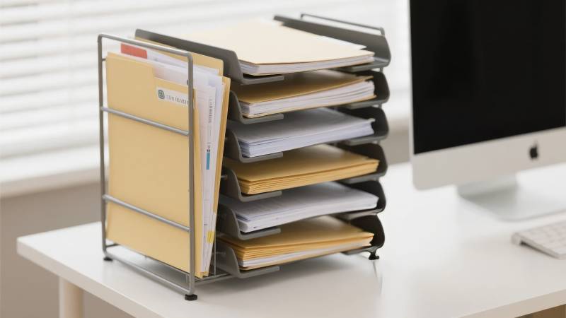 办公桌文件架图片