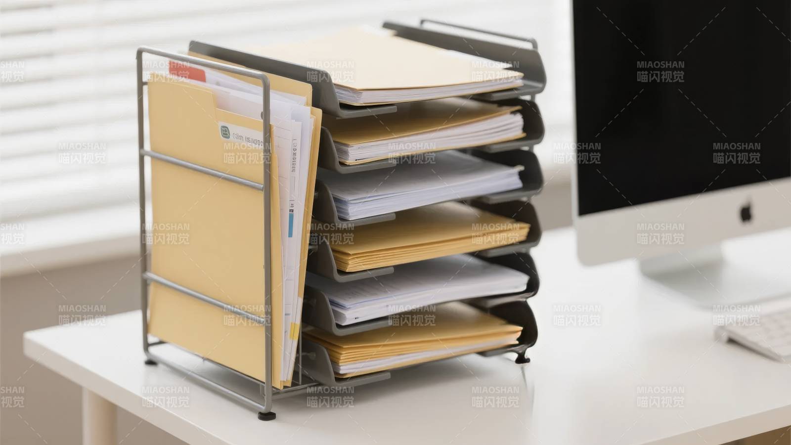 办公桌文件架图片