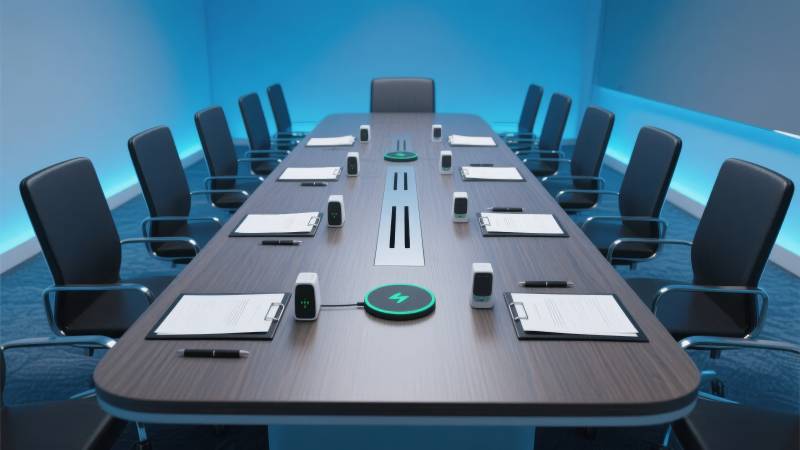 现代会议室场景图片