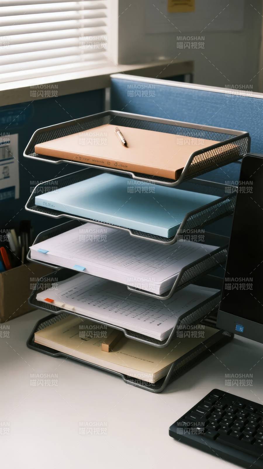 办公桌文件架图片