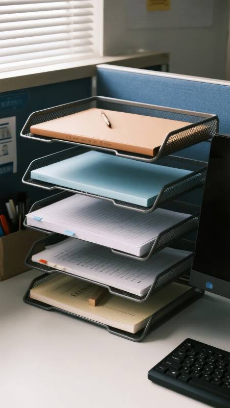 办公桌文件架图片