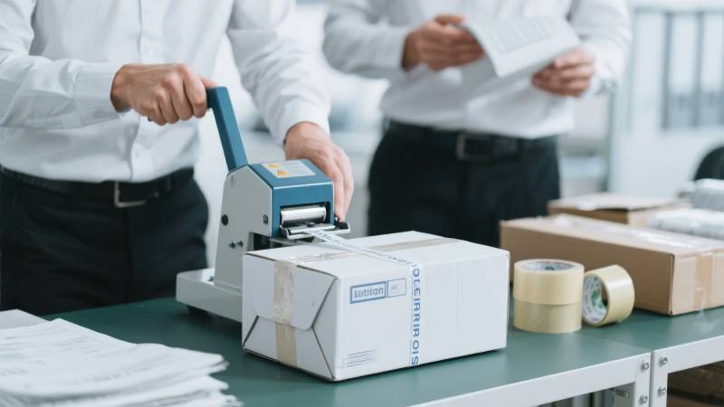 快递打包现场图片