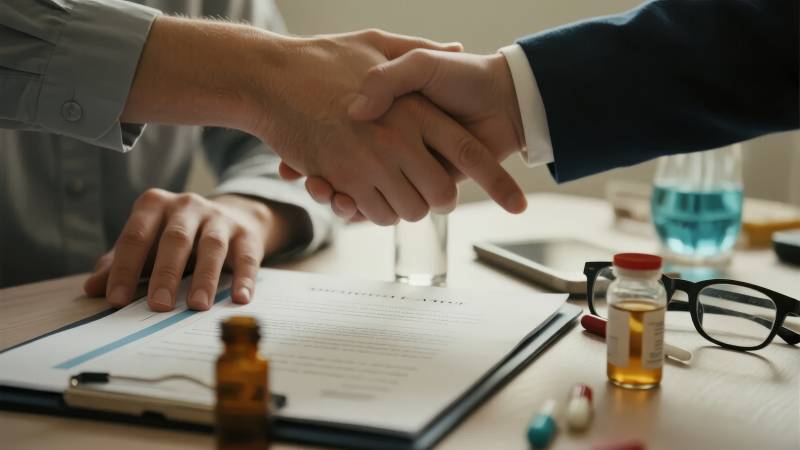 签约握手 合作达成图片