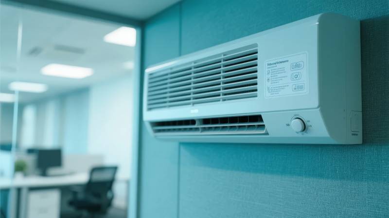 办公室空调特写图片