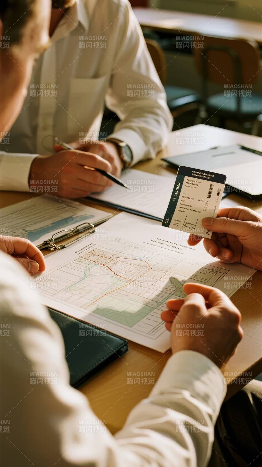 商务会议讨论地图图片