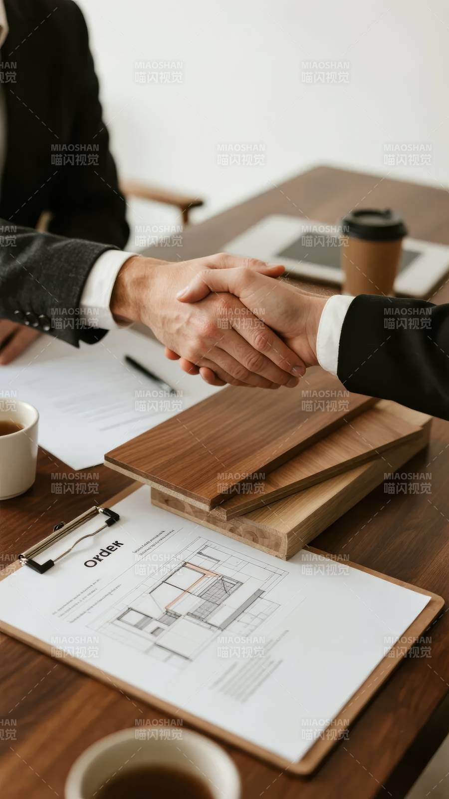 握手签约 合作达成图片