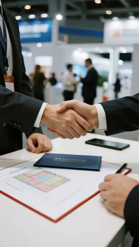 商务握手签约现场图片