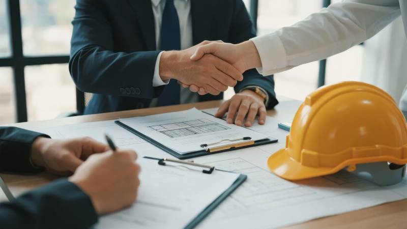 握手签约现场图片