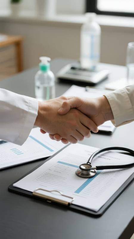 医患握手 信任之约图片