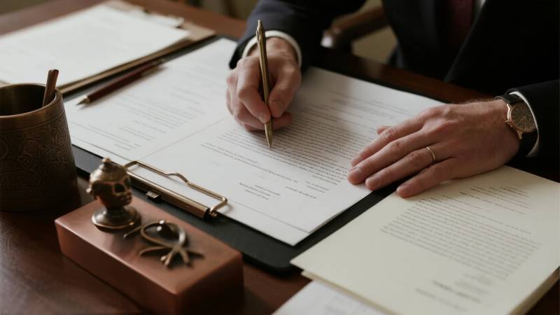 签署重要文件图片