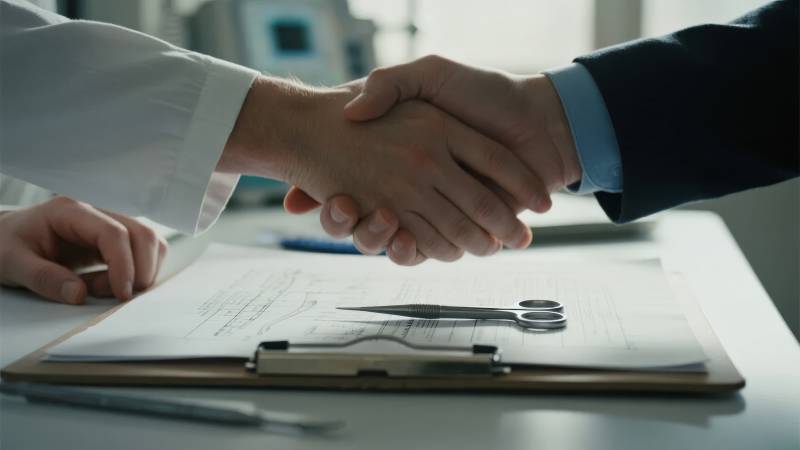 医患握手签约图片