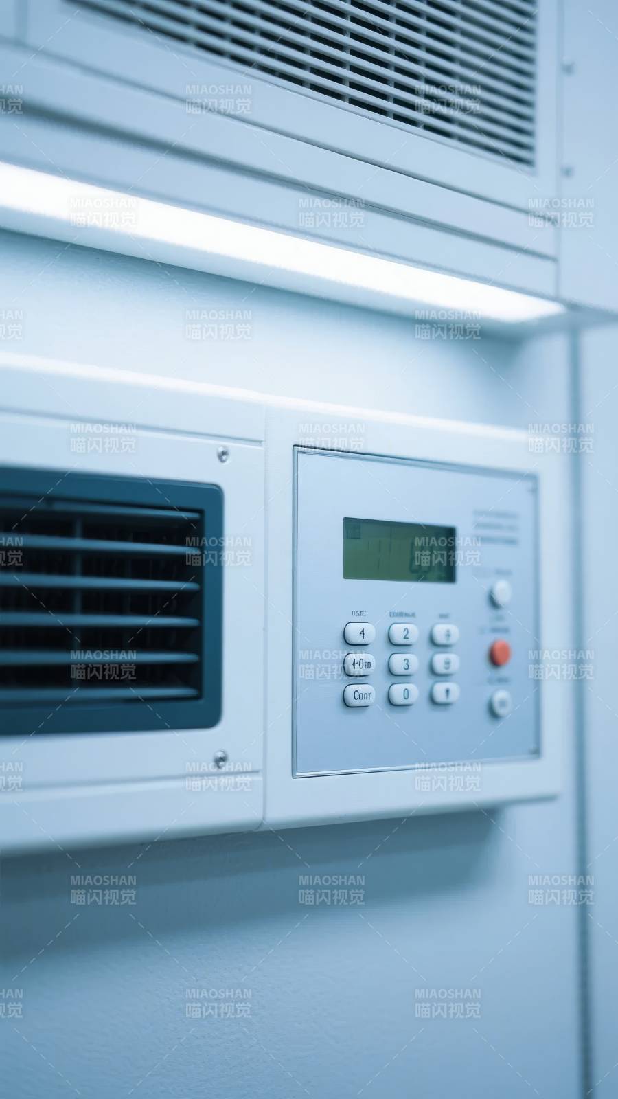 空调控制面板特写图片