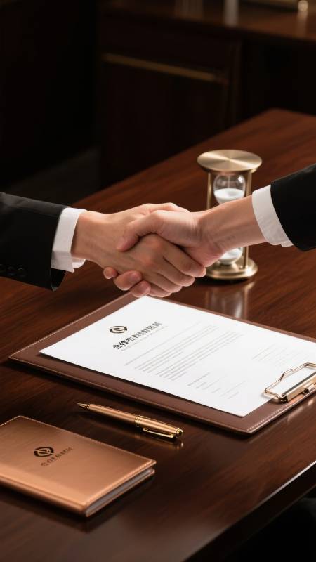 合作签约握手图片