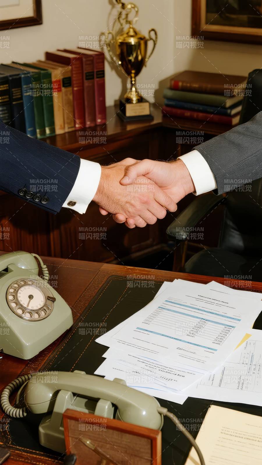 商务握手签约现场图片