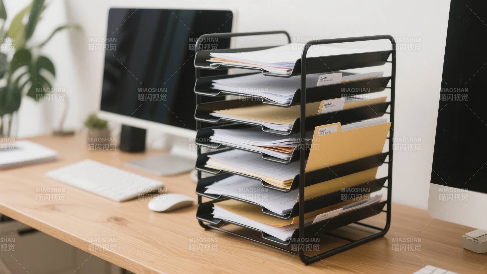 办公桌文件架图片