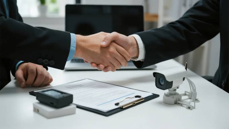 商务握手签约现场图片