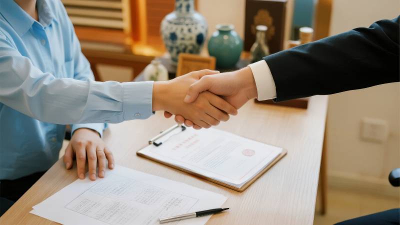 签约握手合作图片