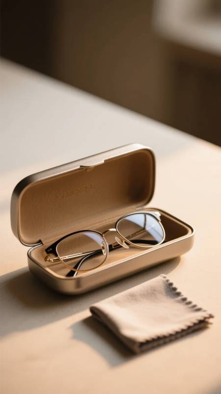 眼镜盒与镜布图片