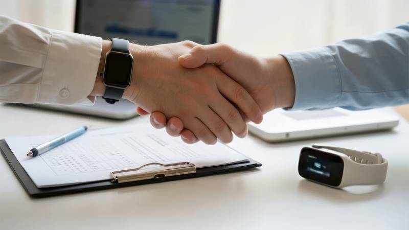 商务握手签约瞬间图片