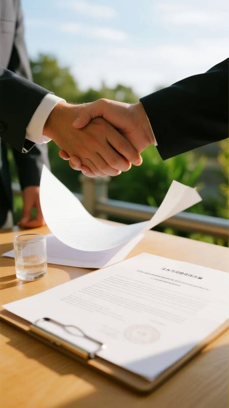 握手签约 合作达成图片