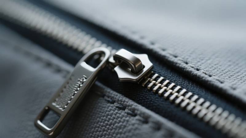 拉链特写 金属光泽图片