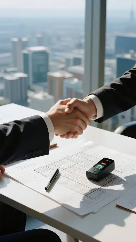 商务握手签约瞬间图片