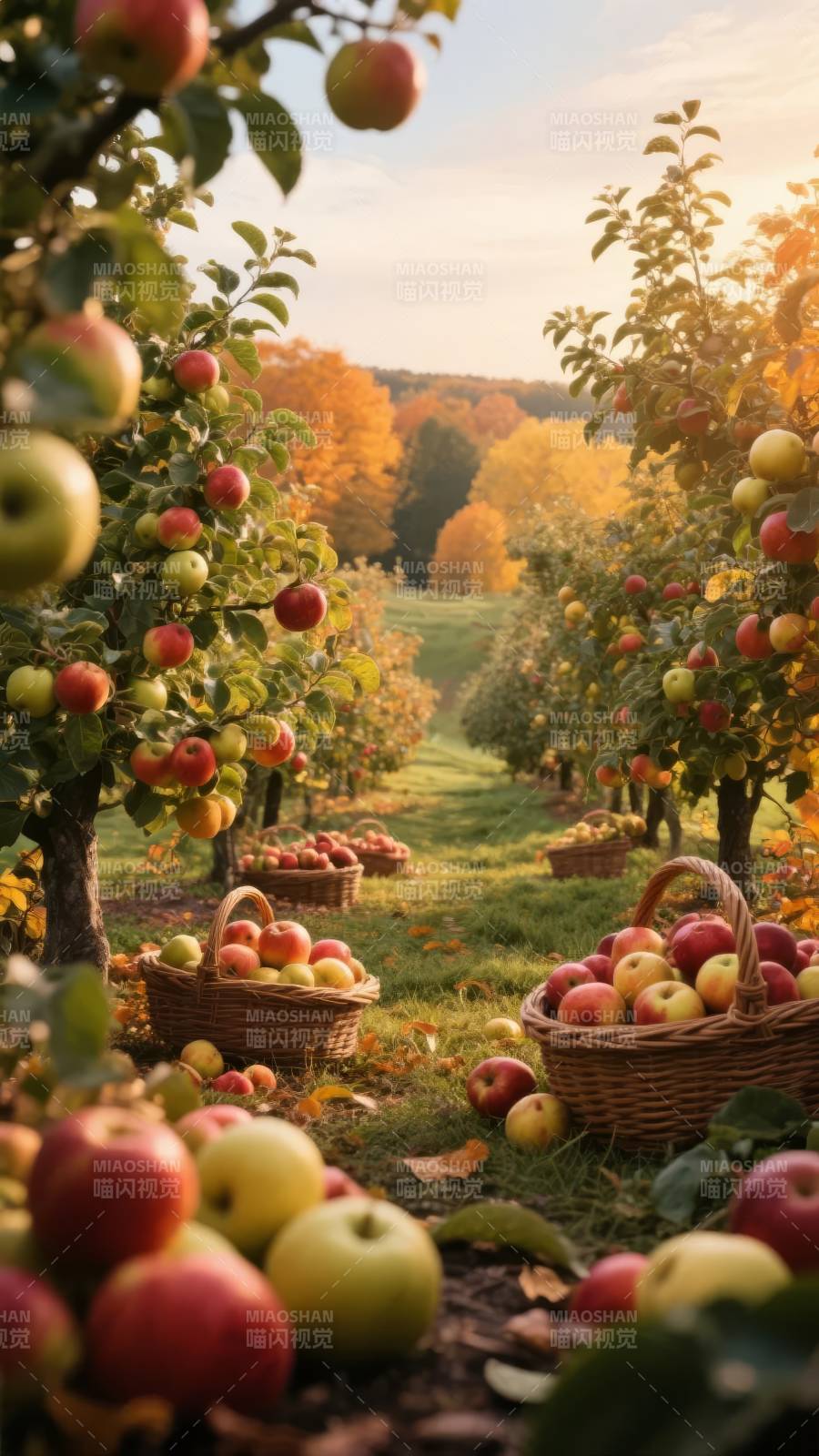 秋日果园丰收景图片