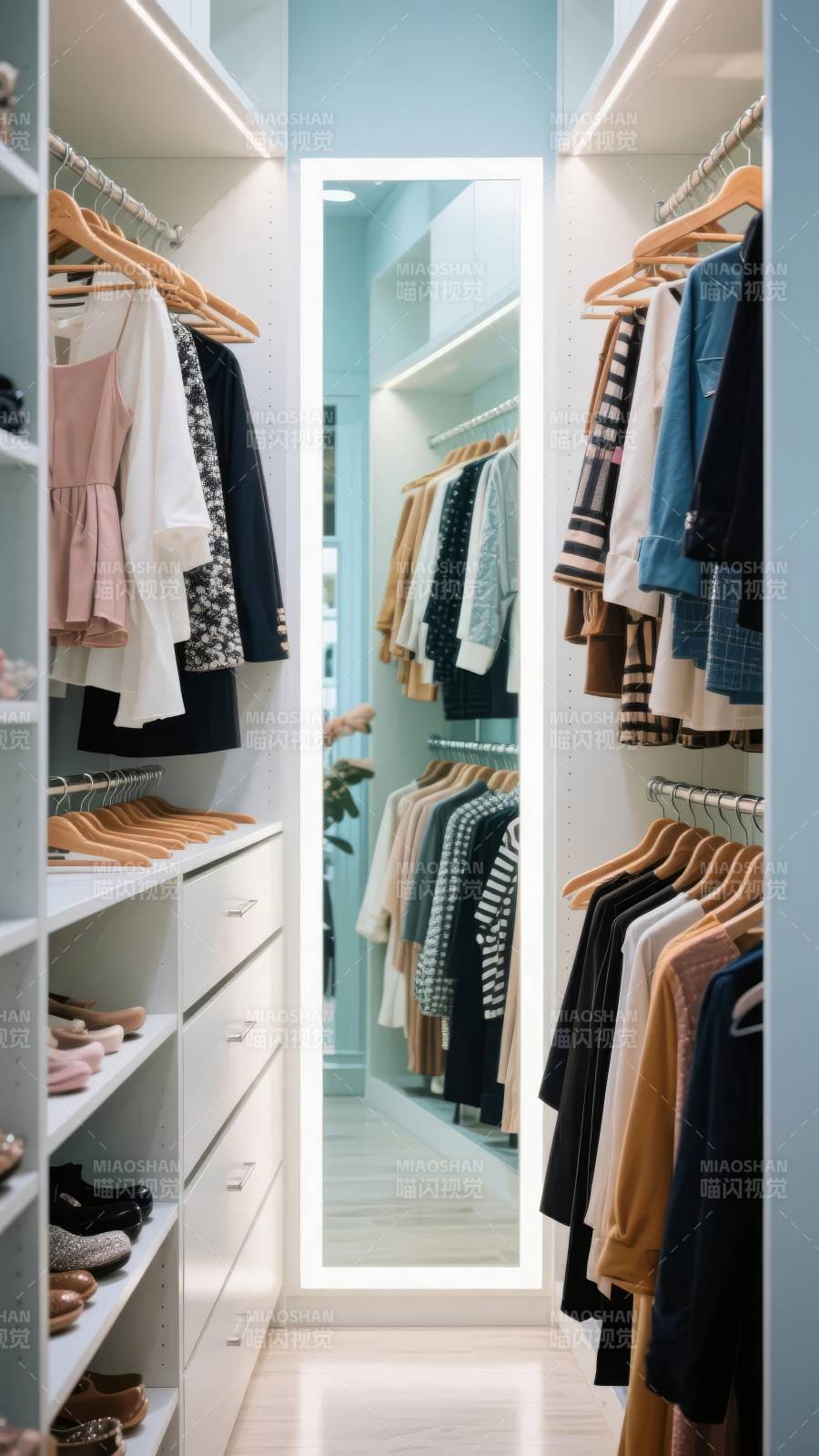 现代简约衣帽间图片