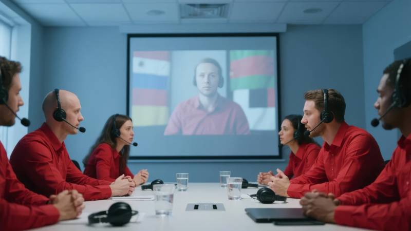 远程会议进行中图片